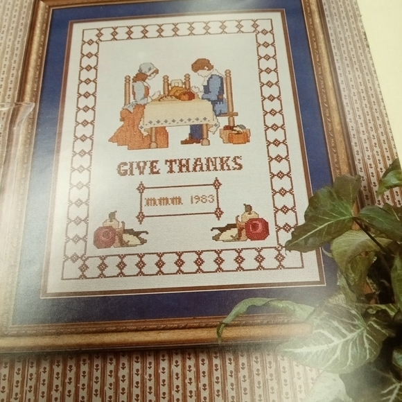 Harvest Heritage Cross Stitch Pattern Booklet Thanksgiving Fall Pilgrims Turkey - Picture 3 of 4